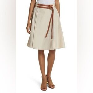 Tory Burch Betsy Belted Flare Skirt